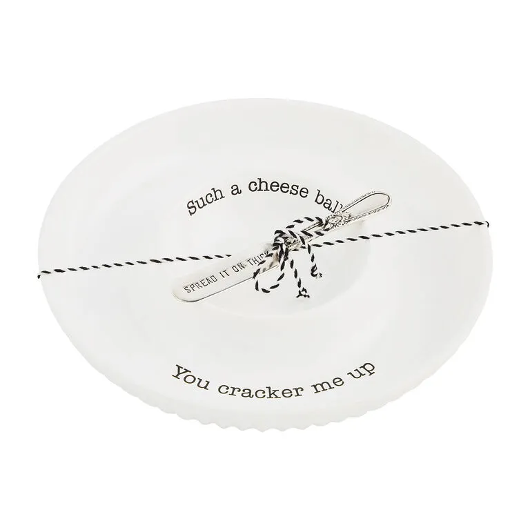 Mud Pie Cheese Ball Serving Tray And Spreader, Set Of 2 4 Mud Pie Cheese Ball Serving Tray And Spreader, Set Of 2 - Image 2