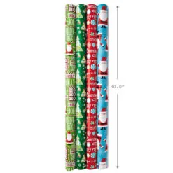 Hallmark Christmas Cheer 4-Pack Reversible Wrapping Paper Assortment, 150 Sq. Ft. 11 Hallmark Christmas Cheer 4-Pack Reversible Wrapping Paper Assortment, 150 Sq. Ft. -Hallmark shop Christmas Cheer Assortment Reversible Wrapping Paper 5JXW1736 03