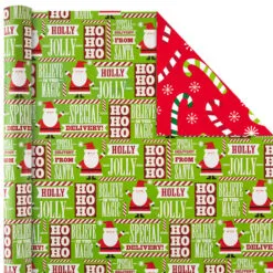 Hallmark Christmas Cheer 4-Pack Reversible Wrapping Paper Assortment, 150 Sq. Ft. 12 Hallmark Christmas Cheer 4-Pack Reversible Wrapping Paper Assortment, 150 Sq. Ft. -Hallmark shop Christmas Cheer Assortment Reversible Wrapping Paper 5JXW1736 04