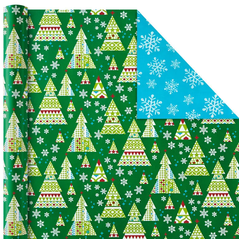 Hallmark Christmas Cheer 4-Pack Reversible Wrapping Paper Assortment, 150 Sq. Ft. 7 Hallmark Christmas Cheer 4-Pack Reversible Wrapping Paper Assortment, 150 Sq. Ft. - Image 5
