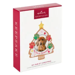 Hallmark My Fur-st Christmas 2023 Photo Frame Ornament -Hallmark shop Christmas Cookie Pet Picture Frame Keepsake Ornament 1599QGO2607 04