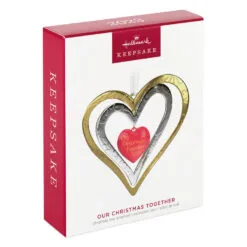 Hallmark Our Christmas Together 2023 Metal Ornament -Hallmark shop Christmas Together Metal Hearts Keepsake Ornament 1899QGO2889 04