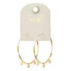 Chromacolor Miyuki Bead Neutral, Multicolor And Gold Large Hoop Earrings -Hallmark shop Chromacolor Miyuki Beads NeutralGold Hoop Earrings ML003 01
