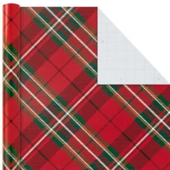 Hallmark Classic Plaids 4-Pack Wrapping Paper Assortment, 120 Sq. Ft. -Hallmark shop Classic Plaids Christmas Wrapping Paper Assortment 5JXW1040 03