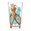 Lolita Cheers And Beers Handpainted Pint Glass, 16 Oz. -Hallmark shop Clinking Beer Bottles Handpainted Pint Glass 6011648 01
