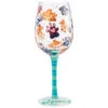 Lolita Love My Rescue Handpainted Wine Glass, 15 Oz. -Hallmark shop Colored Paw Prints Handpainted Wine Glass 6008798 01