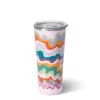 Swig Sand Art Stainless Steel Tumbler, 22 Oz. 2 Swig Sand Art Stainless Steel Tumbler, 22 Oz. -Hallmark shop Colored Wave Design Insulated Cup With Lid S102C22SA 01