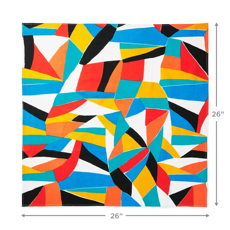 Hallmark 26" Colorful Abstract Fabric Gift Wrap With Elastic Band 6 Hallmark 26" Colorful Abstract Fabric Gift Wrap With Elastic Band - Image 4