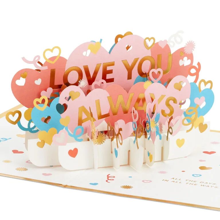 Hallmark Love You Always 3D Pop-Up Love Card 3 Hallmark Love You Always 3D Pop-Up Love Card