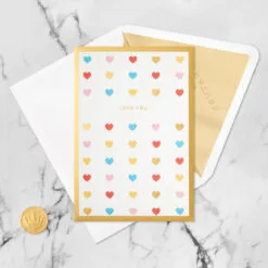 Hallmark Love You Always 3D Pop-Up Love Card 15 Hallmark Love You Always 3D Pop-Up Love Card -Hallmark shop Colorful Hearts 3D PopUp Love Card 1299LAD2904 05