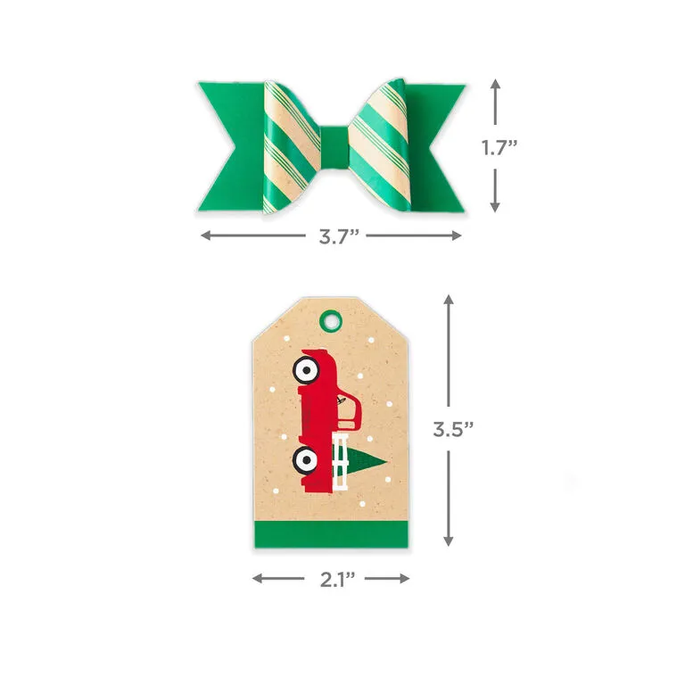 Hallmark Colorful Kraft Christmas Gift Bow And Gift Tag Kit 5 Hallmark Colorful Kraft Christmas Gift Bow And Gift Tag Kit - Image 3