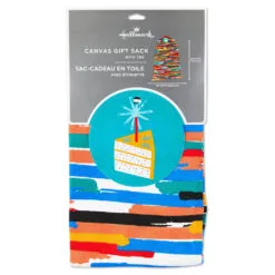 Hallmark 28" Colorful Stripes Fabric Gift Bag With Tag -Hallmark shop Colorful Stripes Fabric Gift Bag With Tag 1499EGB7348 07