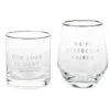 Hallmark Lowball And Stemless Wine Glass, Set Of 2 -Hallmark shop Couples Lowball and Stemless Wine Glass 1ERL1189 01