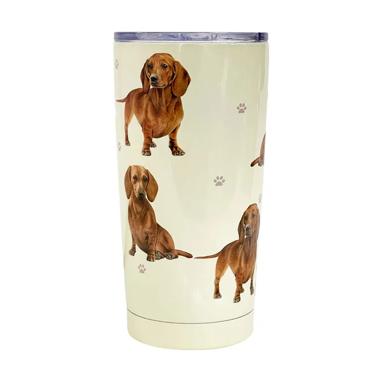E&S Pets Dachshund Stainless Steel Tumbler, 20 Oz. 3 E&S Pets Dachshund Stainless Steel Tumbler, 20 Oz.