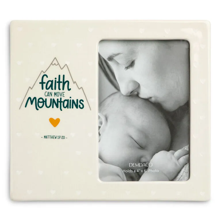 Demdaco Faith Can Move Mountains Picture Frame, 4x6 3 Demdaco Faith Can Move Mountains Picture Frame, 4x6