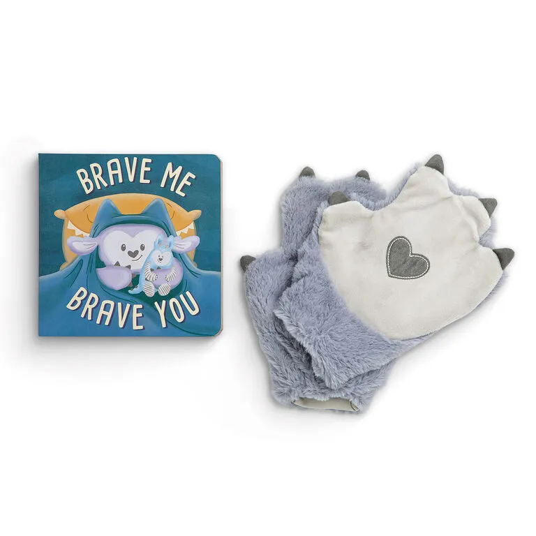 Demdaco Brave Me Brave You Board Book & Monster Mittens Gift Set 3 Demdaco Brave Me Brave You Board Book & Monster Mittens Gift Set