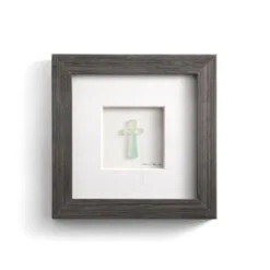 Demdaco Sea Glass Cross Wall Art, 6x6