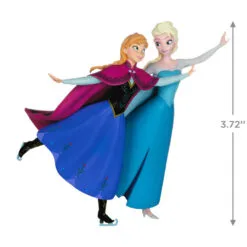 Hallmark Disney Frozen 10th Anniversary Two Sisters, One Heart Ornament -Hallmark shop Disney Anna and Elsa Skating Keepsake Ornament 2799QXD6599 03