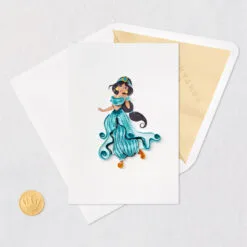 Hallmark Disney Princess Jasmine Magical Day Quilled Paper Handmade Card -Hallmark shop Disney Jasmine Quilled Paper Handmade Card for Her 1299LAD2857 05