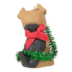 Hallmark Puppy Love Terrier 2023 Ornament -Hallmark shop Dog With Tinsel Keepsake Ornament 1599QXR8177 06