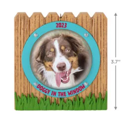 Hallmark Doggy In The Window 2023 Photo Frame Ornament 10 Hallmark Doggy In The Window 2023 Photo Frame Ornament -Hallmark shop Doggy in Window Fence Picture Frame Keepsake Ornament 1599QGO2599 03