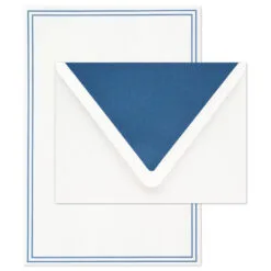 Hallmark Double Blue Border Stationery Set, Box Of 20 -Hallmark shop Double Blue Border Stationery Set 1499STN1136 03