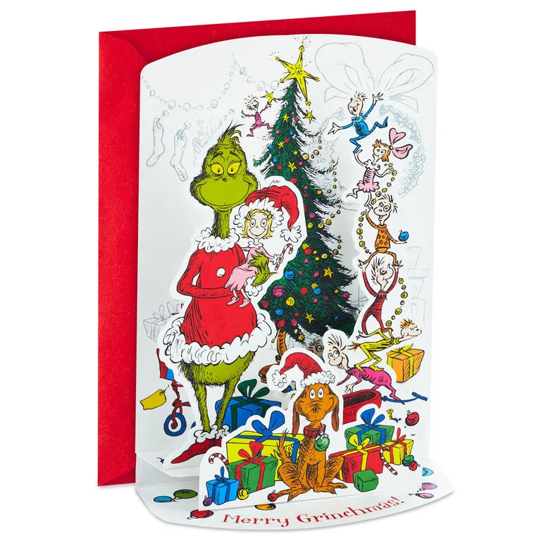 Hallmark Dr. Seuss™ How The Grinch Stole Christmas! 3D Pop-Up Boxed Christmas Cards, Pack Of 8 4 Hallmark Dr. Seuss™ How The Grinch Stole Christmas! 3D Pop-Up Boxed Christmas Cards, Pack Of 8 - Image 2