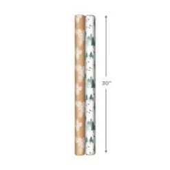 Hallmark Elegant Evergreens 2-Pack Holiday Wrapping Paper, 150 Sq. Ft. -Hallmark shop Elegant Evergreens Holiday Wrapping Paper 5JXW1203 04