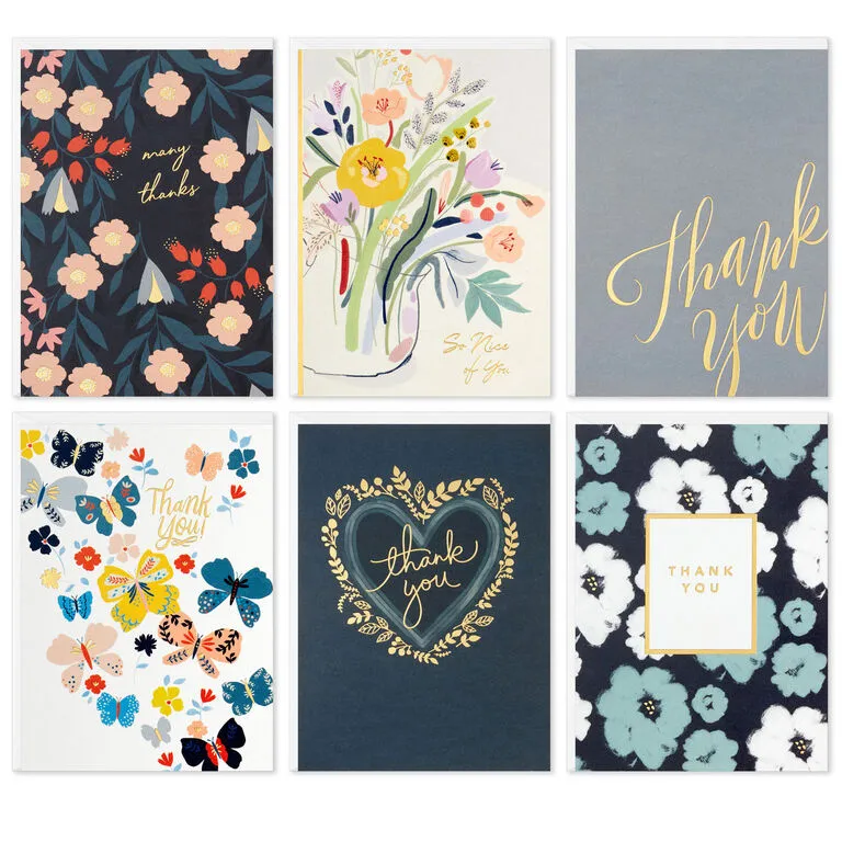Hallmark Elegant Florals Boxed Blank Thank-You Notes Assortment, Pack Of 48 4 Hallmark Elegant Florals Boxed Blank Thank-You Notes Assortment, Pack Of 48 - Image 2