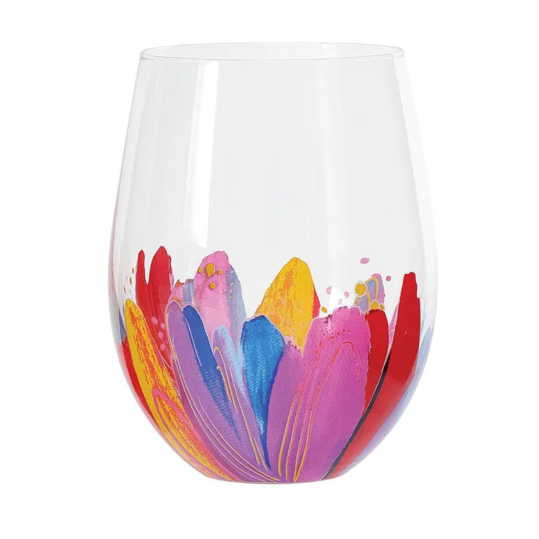 Enesco EttaVee Jessi's Garden Stemless Wine Glass, 18 Oz. 3 Enesco EttaVee Jessi's Garden Stemless Wine Glass, 18 Oz.