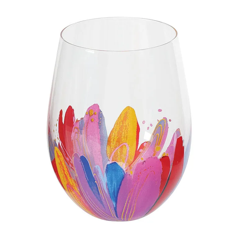 Enesco EttaVee Jessi's Garden Stemless Wine Glass, 18 Oz. 4 Enesco EttaVee Jessi's Garden Stemless Wine Glass, 18 Oz. - Image 2