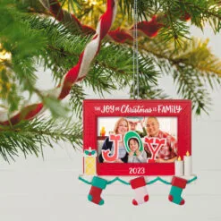 Hallmark Family Joy 2023 Photo Frame Ornament -Hallmark shop Family Joy 2023 Picture Frame Keepsake Ornament 1599QGO2587 02