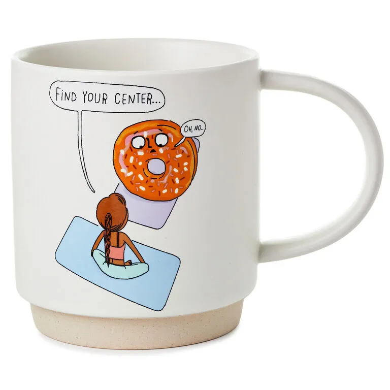 Hallmark Find Your Center Yoga Funny Mug, 16 Oz. 3 Hallmark Find Your Center Yoga Funny Mug, 16 Oz.