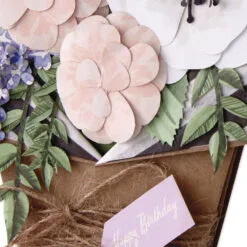 Hallmark Flower Bouquet Beautiful Day Birthday Card -Hallmark shop Floral Bouquet Displayable Birthday Card 1299LAD9483 04