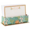 Hallmark Ivory Floral Flat Note Cards In Caddy, Box Of 40 -Hallmark shop Floral SinglePanel Note Cards With Caddy 3CNT5048 01