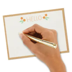 Hallmark Ivory Floral Flat Note Cards In Caddy, Box Of 40 -Hallmark shop Floral SinglePanel Note Cards With Caddy 3CNT5048 06