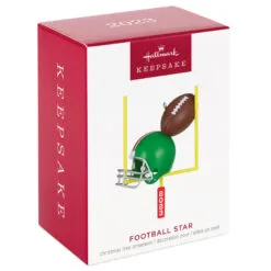 Hallmark Football Star 2023 Ornament -Hallmark shop Football Goal Post and Helmet Keepsake Ornament 1399QGO2707 04