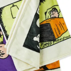 Hallmark Peanuts® Franken-Snoopy Comic Blanket, 50x60 -Hallmark shop Frankenstein Snoopy Comic Strip Blanket 1HGN1516 05