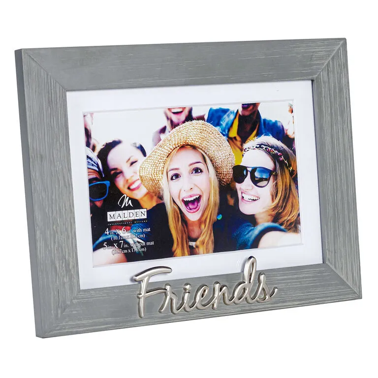Malden Friends Gray Distressed Wood Picture Frame, 4x6/5x7 4 Malden Friends Gray Distressed Wood Picture Frame, 4x6/5x7 - Image 2