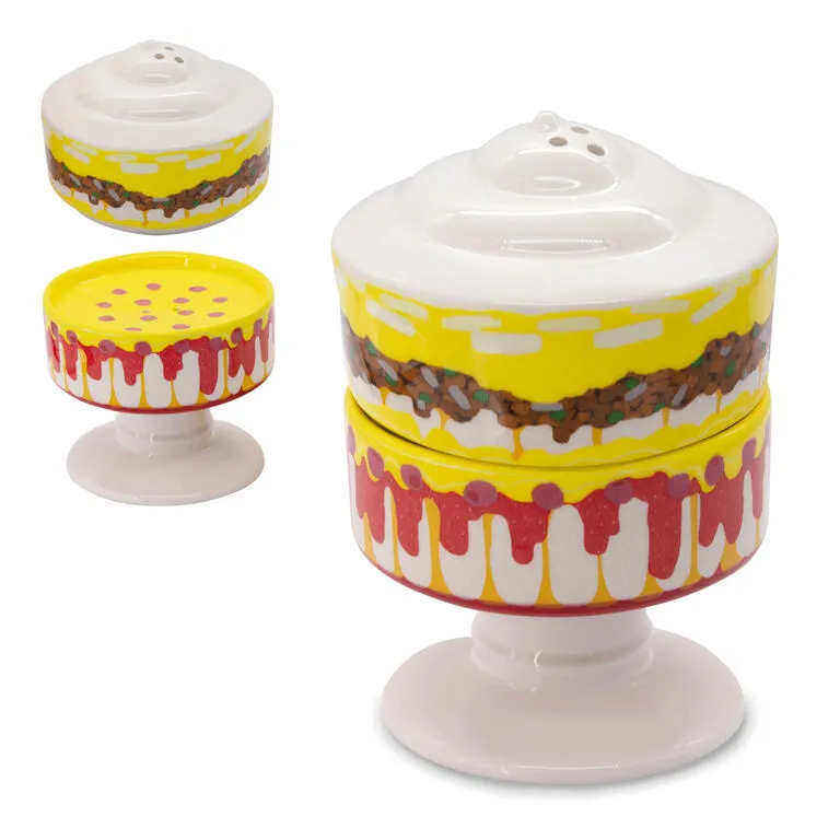 Hallmark Friends Rachel's Trifle Stacking Salt And Pepper Shakers, Set Of 2 3 Hallmark Friends Rachel's Trifle Stacking Salt And Pepper Shakers, Set Of 2