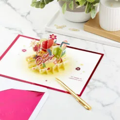 Hallmark Here's To You Cocktail Toast 3D Pop-Up Card 19 Hallmark Here's To You Cocktail Toast 3D Pop-Up Card -Hallmark shop Fruit Cocktail Drinks Celebration 3D PopUp Card for Her 1299LAD2897 08