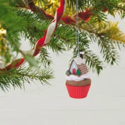 Hallmark Christmas Cupcakes Gingerbread Goodness Ornament 9 Hallmark Christmas Cupcakes Gingerbread Goodness Ornament -Hallmark shop Gingerbread House Cupcake Keepsake Ornament 1599QXR8017 02