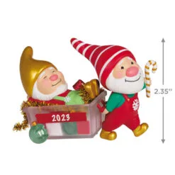 Hallmark Gnome For Christmas Special Edition 2023 Ornament -Hallmark shop Gnomes With Christmas Decorations Keepsake Ornament 2199QGO2817 03