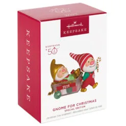 Hallmark Gnome For Christmas Special Edition 2023 Ornament -Hallmark shop Gnomes With Christmas Decorations Keepsake Ornament 2199QGO2817 04
