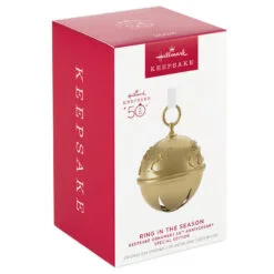 Hallmark 50th Anniversary Ring In The Season Special Edition Metal Bell Ornament 11 Hallmark 50th Anniversary Ring In The Season Special Edition Metal Bell Ornament -Hallmark shop Gold Jingle Bell Keepsake Ornament 2899QGO2989 04
