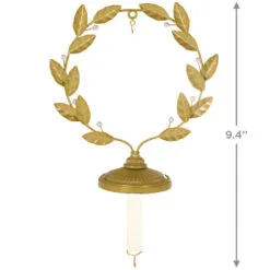 Hallmark Golden Wreath Metal Ornament And Stocking Hanger -Hallmark shop Gold Wreath Keepsake Ornament and Stocking Hanger 1QSB6287 03