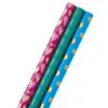 Hallmark Gold And Jewel Tones 3-Pack Wrapping Paper, 105 Sq. Ft. Total -Hallmark shop Gold and Jewel Tones 3Pack Wrapping Paper Rolls 5EWR6389 01