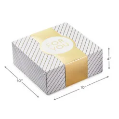 Hallmark 10" Gold And White Striped 2-Pack Gift Boxes With Bands 11 Hallmark 10" Gold And White Striped 2-Pack Gift Boxes With Bands -Hallmark shop Gold and White Striped 2Pack Gift Boxes With Bands 5EBC1226 04