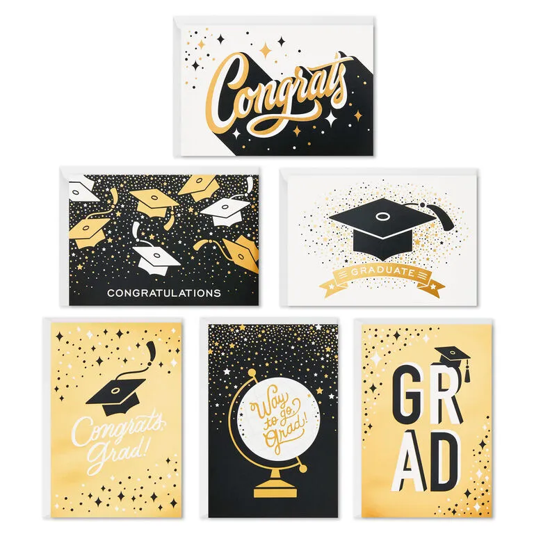 Hallmark Confetti Celebration Assorted Graduation Cards, Pack Of 36 3 Hallmark Confetti Celebration Assorted Graduation Cards, Pack Of 36