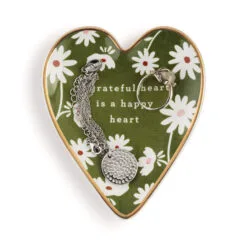 Demdaco Grateful Art Heart Trinket Dish -Hallmark shop Grateful Art Heart Trinket Dish 1003480400 03